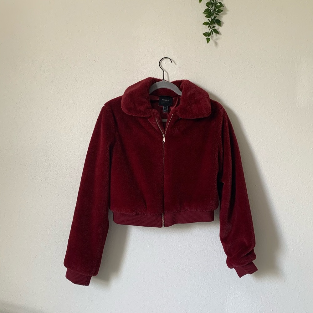 Red Collard Puff Jacket